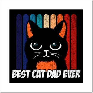 Funny Pun Best Cat dad ever kitten Fathers Day 2021 Posters and Art